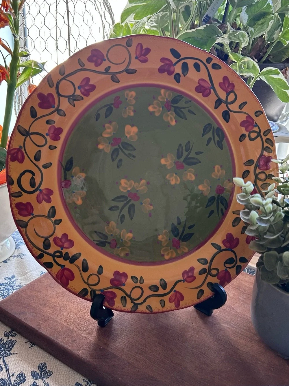 🟢CERTIFIED INTERNATIONAL • Provence “California Garden” Dinner Plate (11”) - Picture 1 of 8